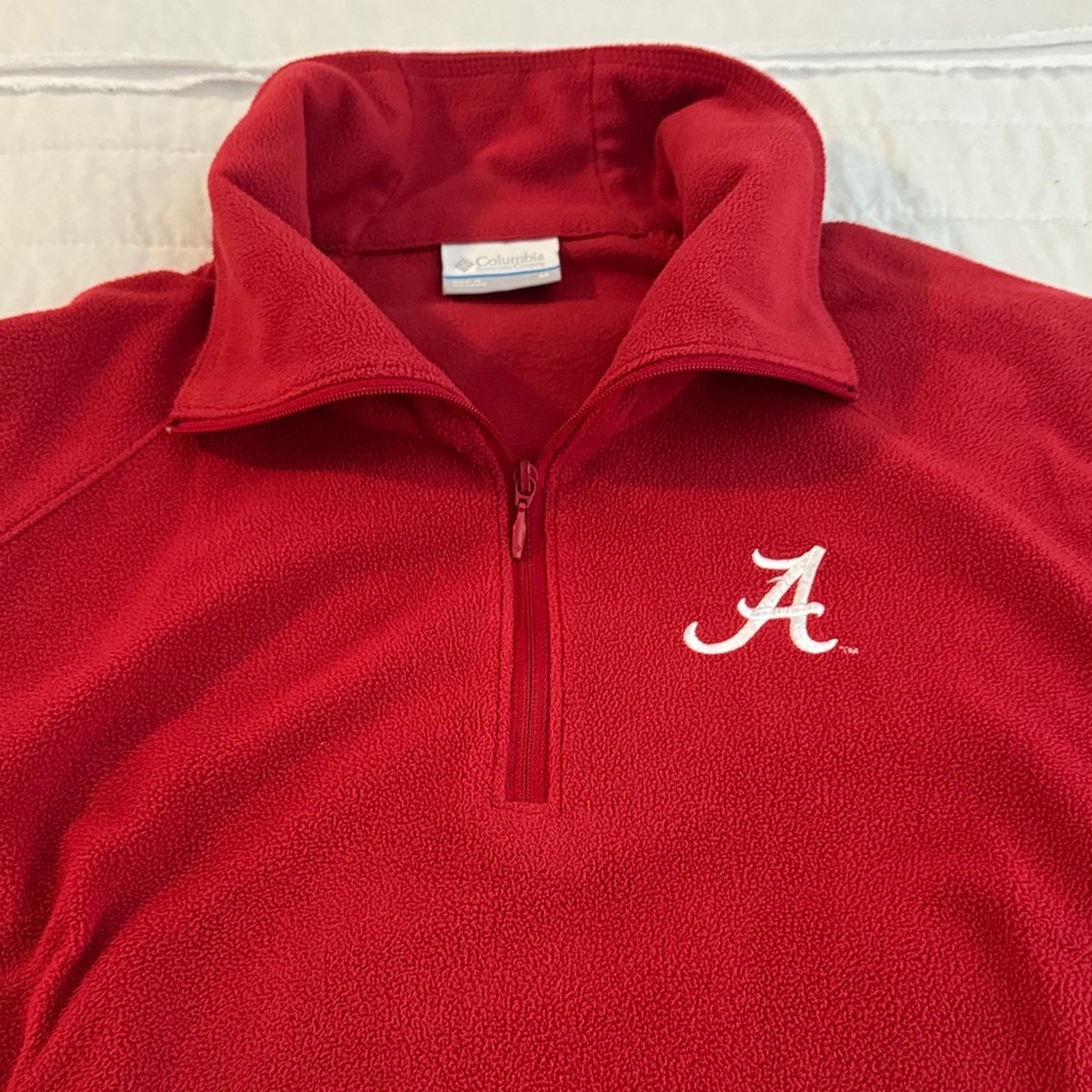 Columbia Crimson Quarter-Zip Fleece  Roll Tide Roll 🏈